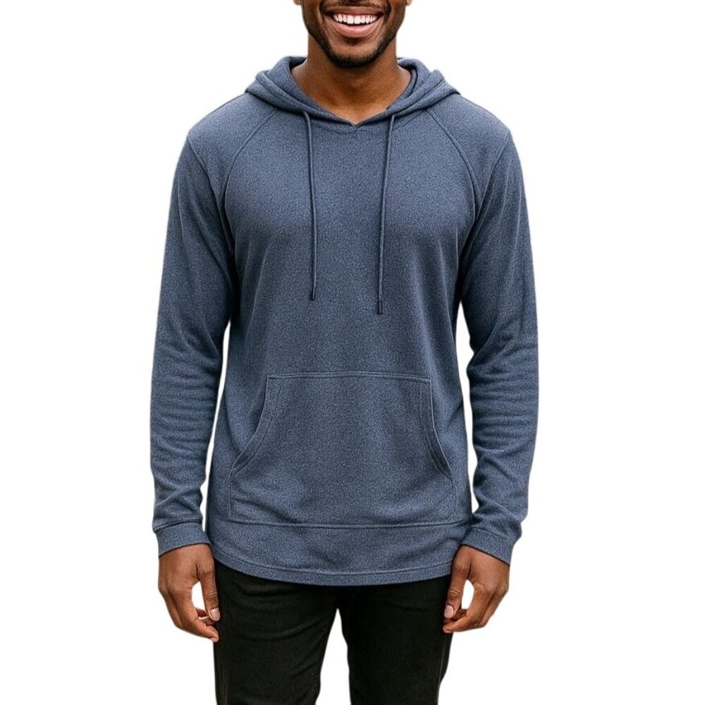 Levis Strauss & Co Mens Gray Drawstring Kangaroo Pocket Hoodie Size Large